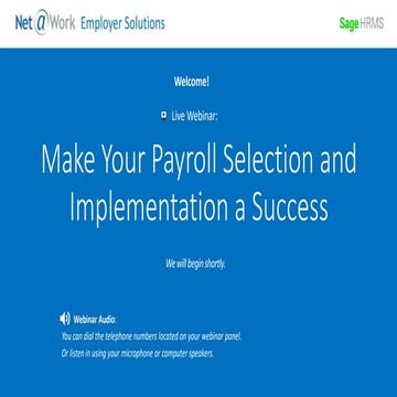 Make Your Payroll Selection and Implementation a Success