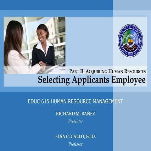 Selecting applicants employee