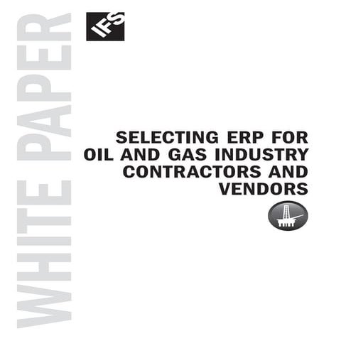 Selecting E R P For Oil And Gas Industry Contractors And Vendors | PDF