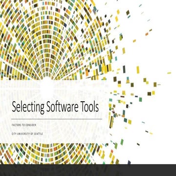 Selecting software tools