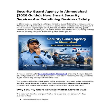 Security guard roles and responsibilities | PPTX
