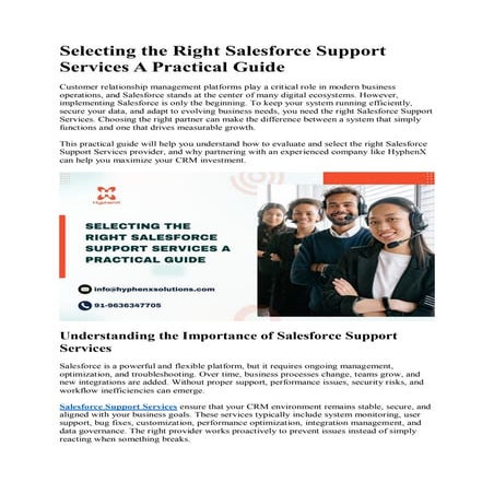 Salesforce Support & Maintenance Presentation | PPTX