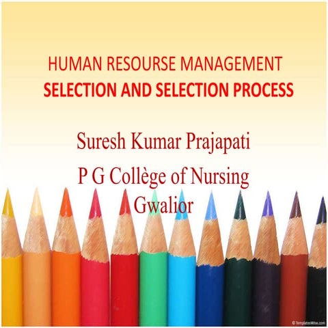 Selection & selection process