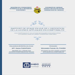 Rapport de stage Comptabilité + Suj...