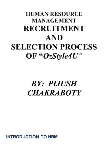 HRS' Employee Testing and Selection Solutions: Startups’ Problems? | PDF