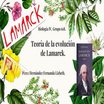 Teoría de la evolución de Lamarck. | PDF
