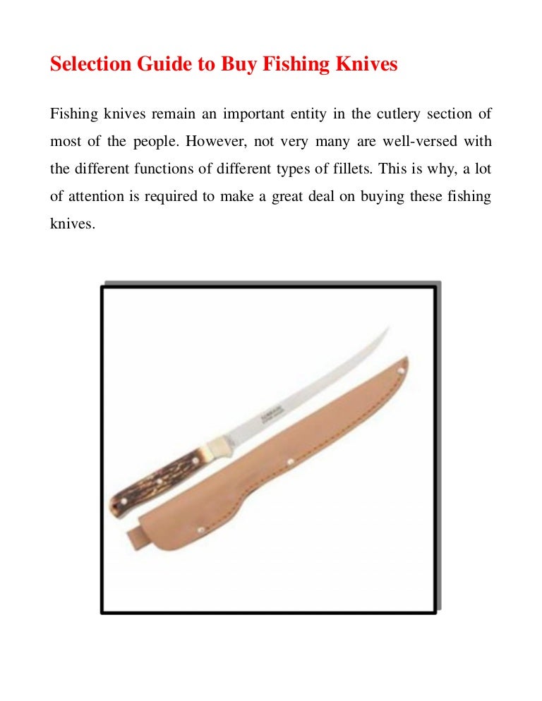 Selection guide to buy fishing knives