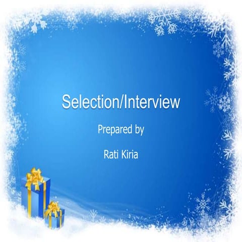 Selection interview