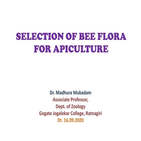 Selection of bee flora.pptx