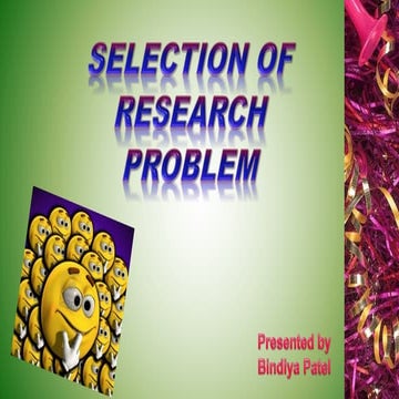 Selection of research problem | PPTX