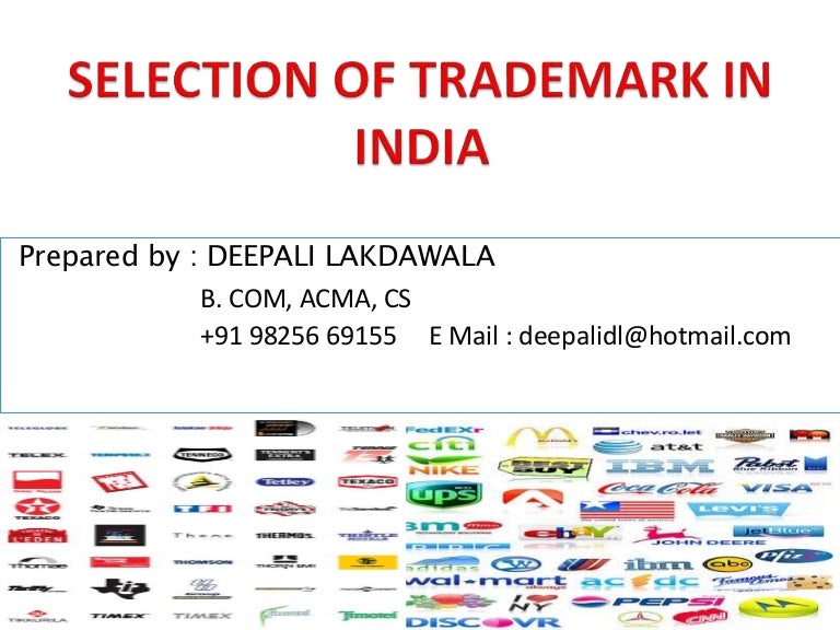 Selection of trademark in india
