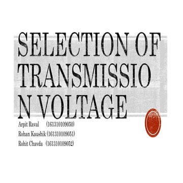 Selection of transmission voltage