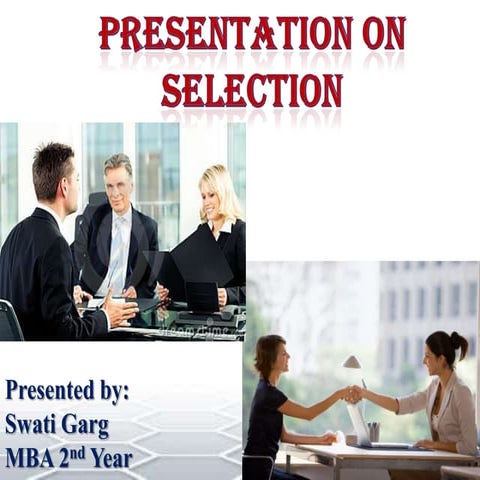selection process in hrm | PDF