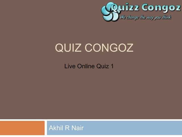 Quizz Congoz LOQ!