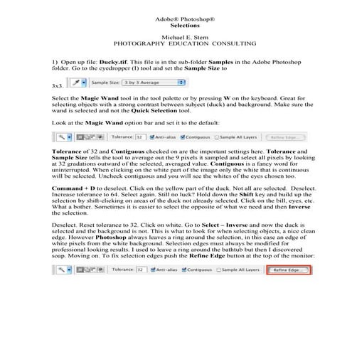 Photoshop Selections