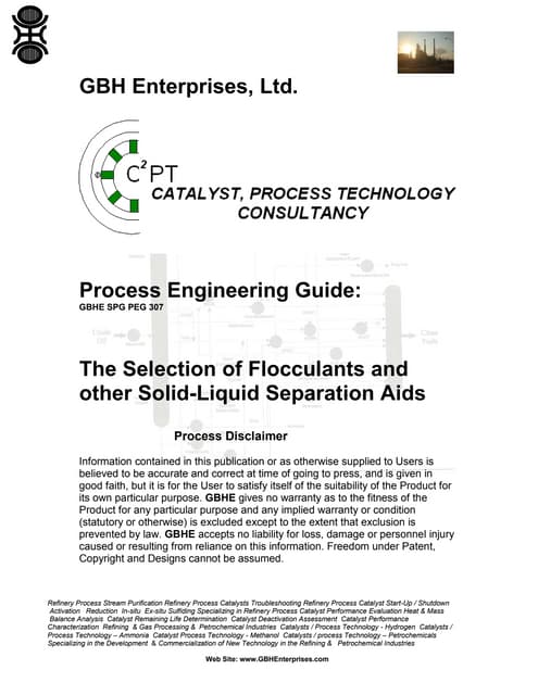 The Selection of Flocculants and ot...
