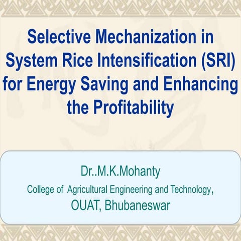 Paddy Transplanter Machine ppt | PPTX