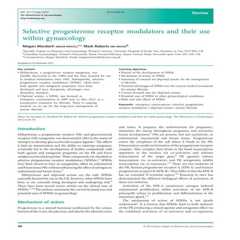 Selective progesterone