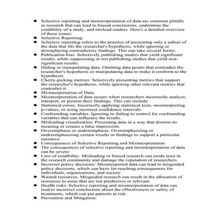 Selective reporting and misinterpretation of data.docx