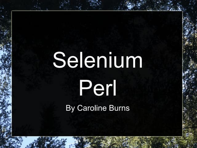 Selenium Perl