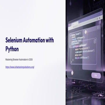 Selenium-Automation-with-Python. (Mastering Browser Automation ) | PDF