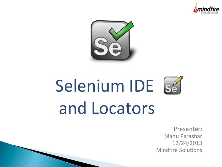 Selenium IDE LOCATORS