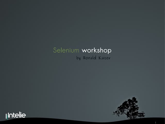 Selenium Workshop