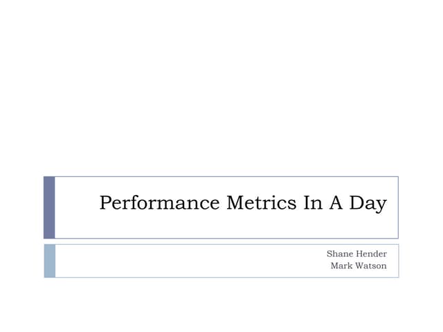 Performance Metrics in a Day with Selenium