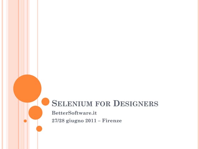 Selenium for Designers