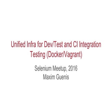 Selenium meetup   docker 