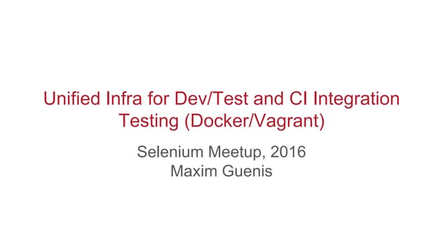 Selenium meetup   docker 