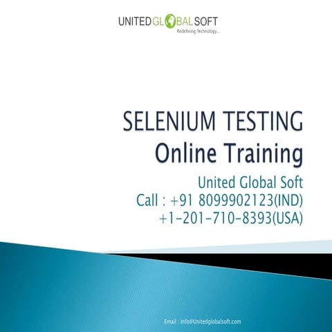 Selenium Online Training in India | PPT