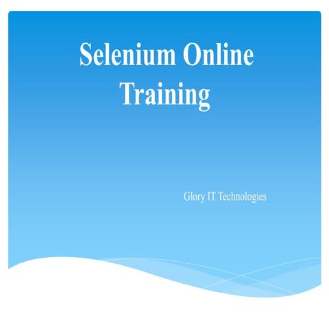 Selenium online training | PPT