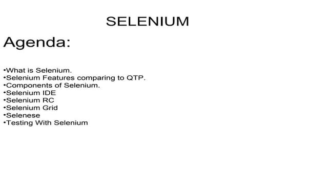 Selenium ppt