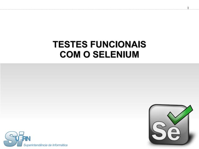 Testes Funcionais com Selenium 