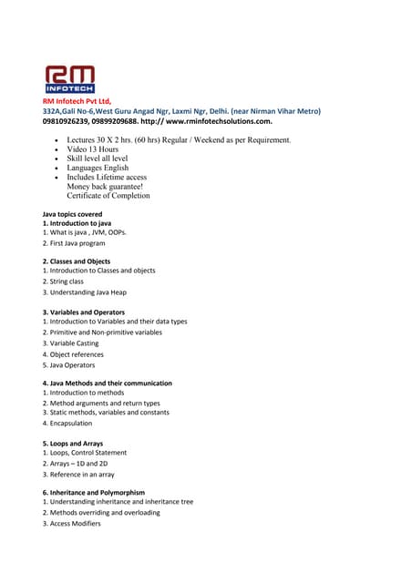 Selenium syllabus | PDF