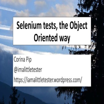 Selenium tests, the Object Oriented way