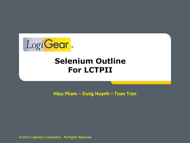 Selenium training
