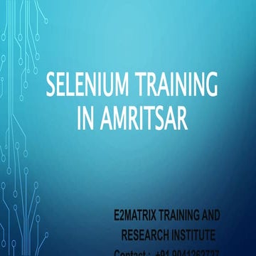 Selenium Training in Amritsar