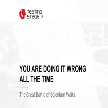 Implicit and Explicit waits in Selenium WebDriwer, how to. | PPT