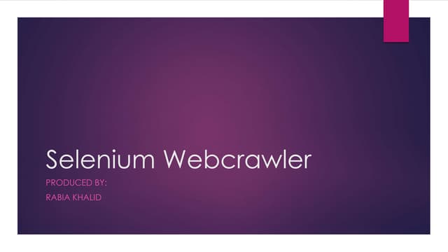 Selenium webcrawler