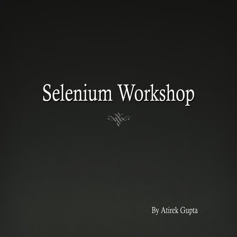 Selenium Architecture