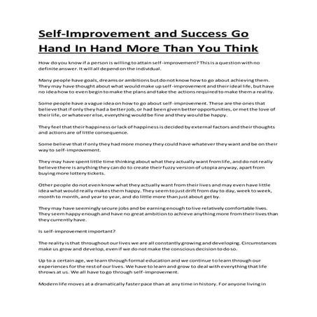 Self Improvement Docx