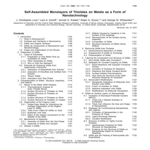 Self assembled monolayers