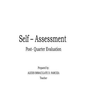 Self-Assessment-post-quarter.pptx by alshammer | PPTX