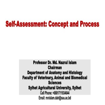 Self-Assessment: Concept and Process 