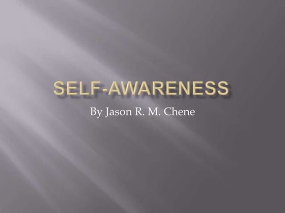 Self Awareness and Emotional Intelligence | PPTX