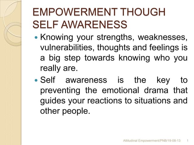 Self awareness