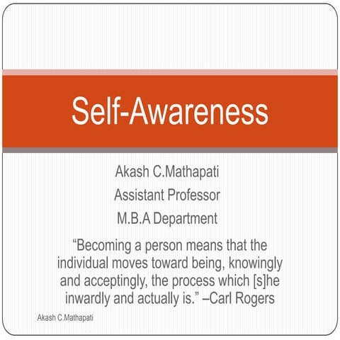 Self awareness