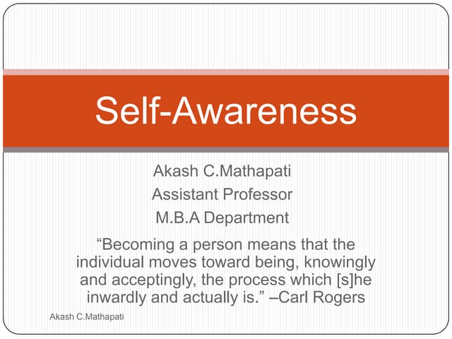 Self awareness